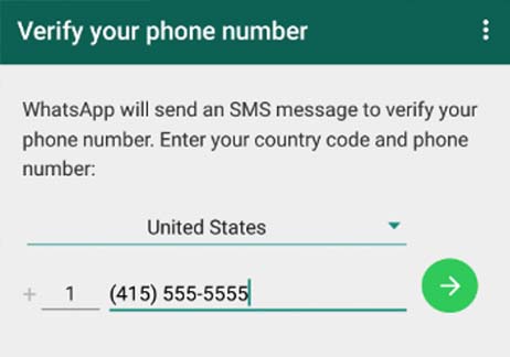 Restaurar o acesso à conta WhatsApp